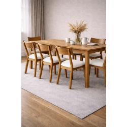 PRODUCENT Krzesło Dębowe KR-202 Tkanina Kolor Biały